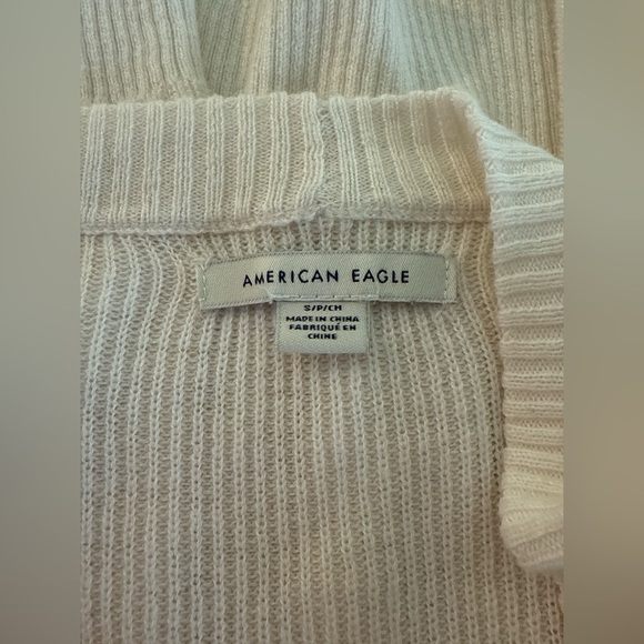 American Eagle Retro Stripe Crew Neck Sweater - Cozy Cotton Blend - Size S - Picture 8 of 9